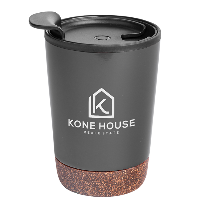 Customizable 10 oz Stainless Steel Zoe Tumbler with Cork Base