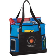 Promotional Products - Imprinted Tote Bag - Convention Bag - Office Giveaways - Non Woven Zippered Convention Tote