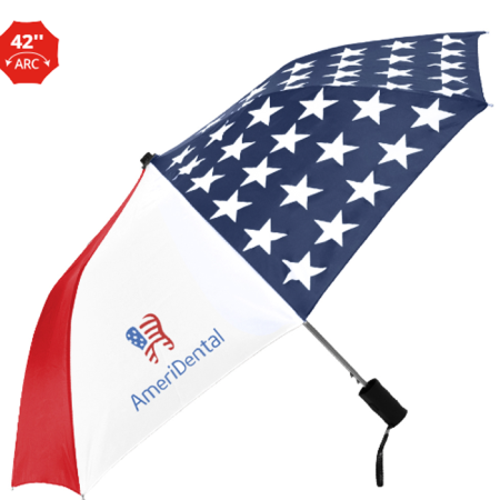 42 Arc Patriot Folding Umbrella with Logo