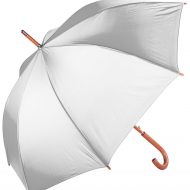 Promotional 48 Inch Arc Automatic Open Hotel Fashion Umbrella with Wood Curved Handle