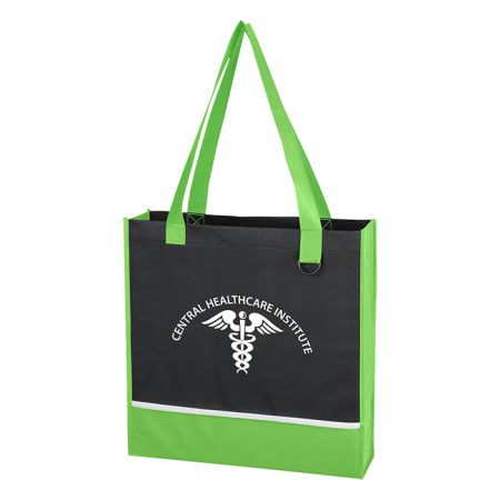 Custom Accent Non-Woven Tote Bag Imprinted with Logo