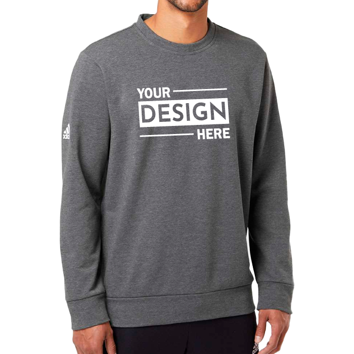 Custom Adidas Fleece Crewneck Sweatshirt with Printed Logo