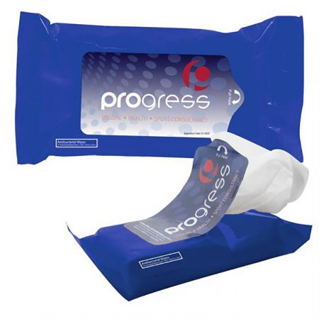 Alcohol-Free Antibacterial Wet Wipes in Pouch with Logo