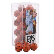 Custom Logo Basketballs Shape Chocolate in Acrylic Box