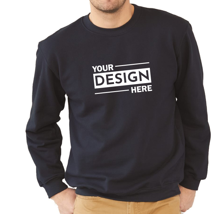 Custom Logo Bayside USA-Made Heavyweight Crewneck Sweatshirt