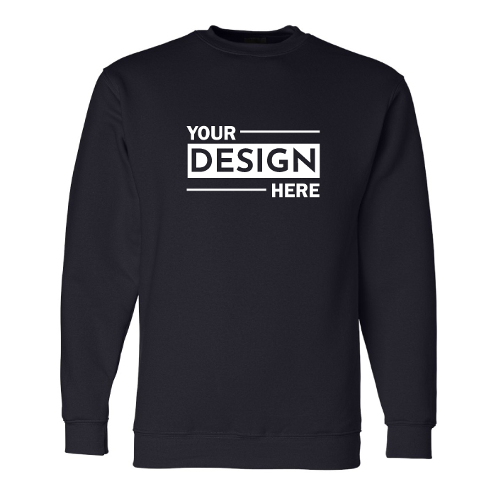 Custom Logo Bayside USA-Made Heavyweight Crewneck Sweatshirt