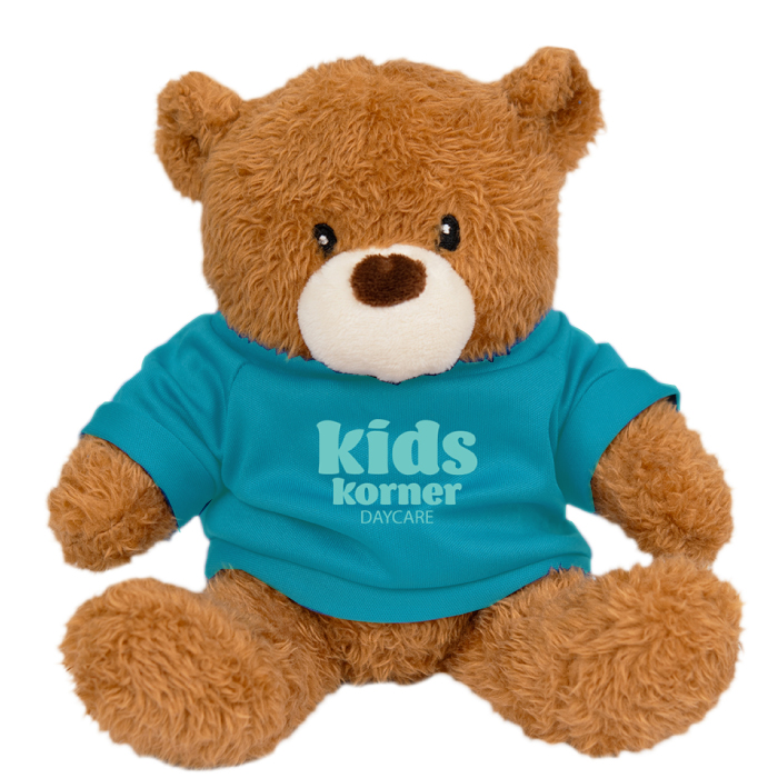 Personalized Bear Stuffed Plush Hot/Cold Pack Toy 6" with Printed Logo