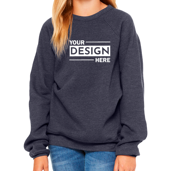 Custom Logo Bella + Canvas Youth Sponge Fleece Sweatshirt
