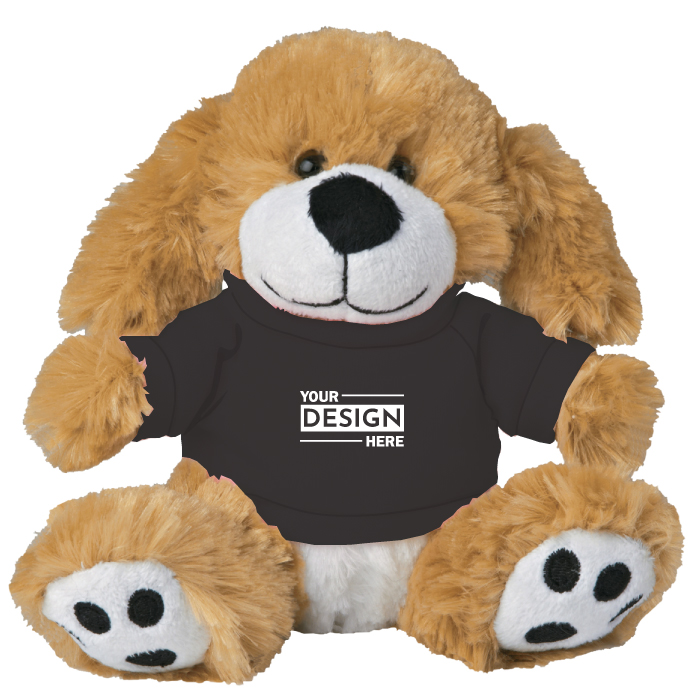 Promotional Big Paw Dog Stuffed Plush Toy 6" with Printed Logo