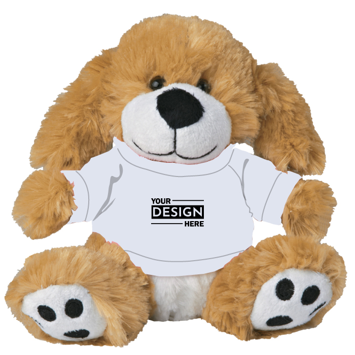 Promotional Big Paw Dog Stuffed Plush Toy 6" with Printed Logo