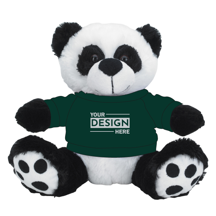 Custom Printed Big Paw Panda Stuffed Plush Toy 8"