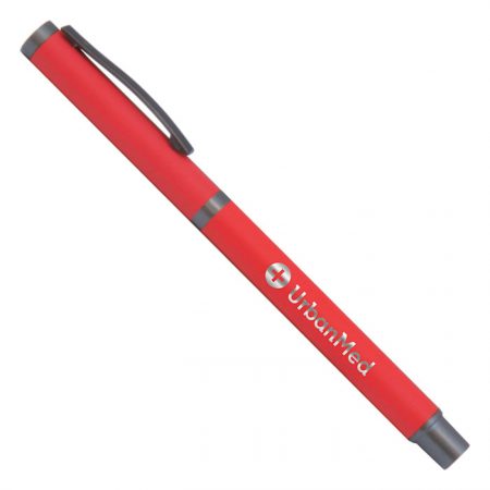 Custom Bowie Rollerball Softy Pen - Red