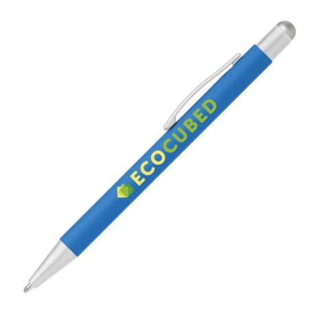 Bowie Softy Satin Pen with Stylus - Full Color Imprint with Logo