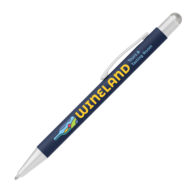 Bowie Softy Satin Pen with Stylus - Full Color Imprint with Logo