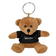 Promotional Custom Logo Brown Stuffed Plush Mini Bear Key Chain