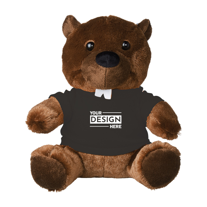 Personalized Bucky Beaver Stuffed Plush Toy 6" with Logo