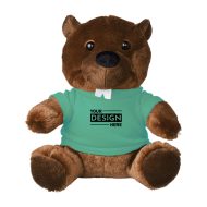 Personalized Bucky Beaver Stuffed Plush Toy 6" with Logo