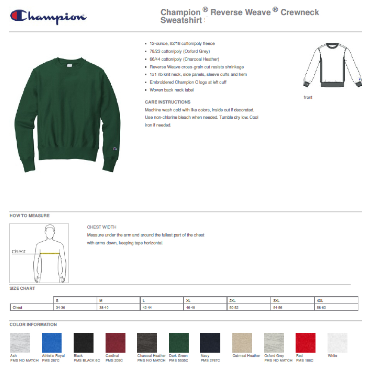 mode elasticitet Mange Custom Champion® Reverse Weave® Crewneck Sweatshirt - Progress Promotional  Products