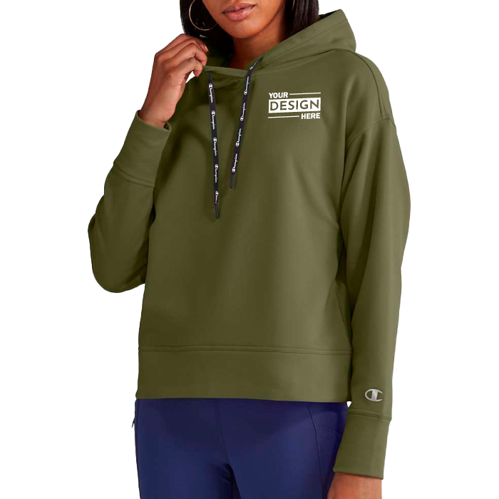 Custom Logo Champion® Women's Sport Hooded Sweatshirt