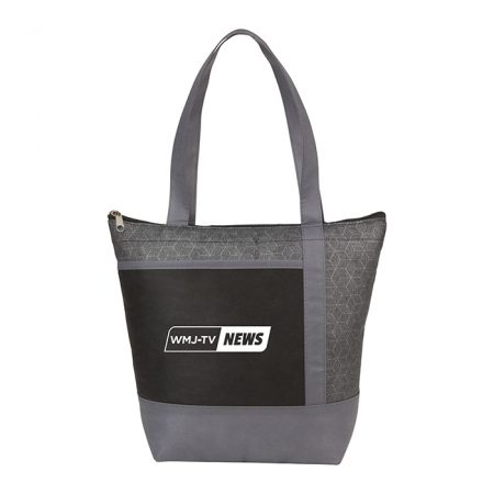 Custom Logo Chrome Non-Woven Lunch Cooler Tote 9-Can