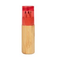 Custom Colored Pencil Set in Tube 5-Piece with Dual Sharpener with logo