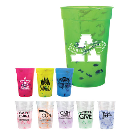 Promotional Cups - Confetti Mood Color Changing 17oz Stadium Cups