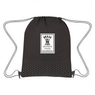 Customizable Connect the Dots Black Non-Woven Drawstring Bag