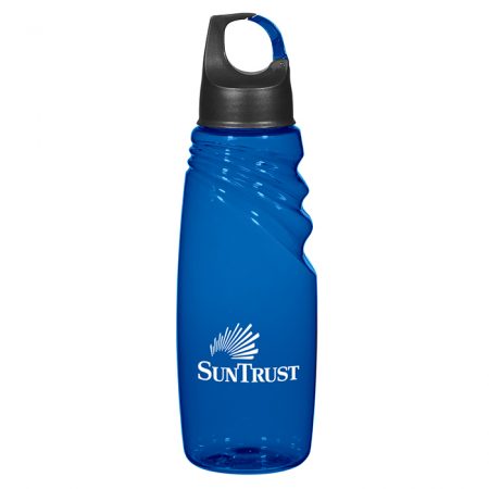 Custom Branded Crest Carabiner Sports Water Bottle 24 oz