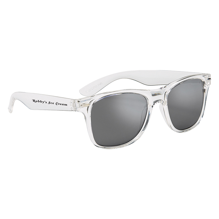 Promotional Crystalline Mirrored Malibu Sunglasses