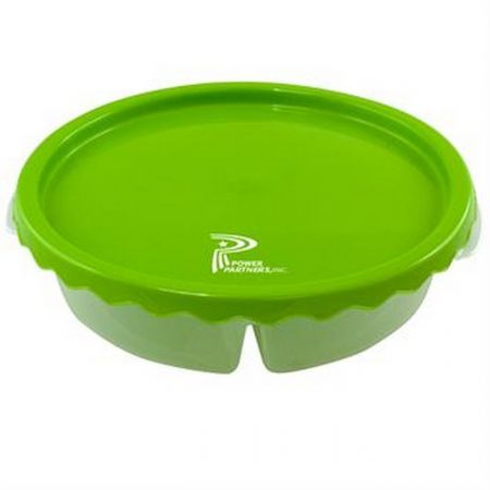 Promotional Custom Logo Curvy Round Lunch Container