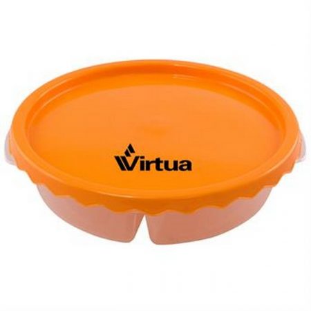 Promotional Custom Logo Curvy Round Lunch Container