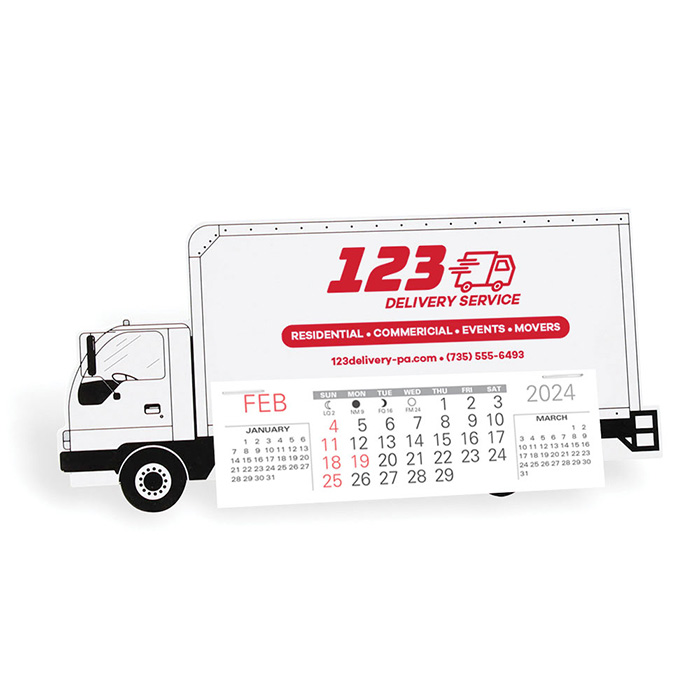 Custom Delivery Truck Desk Calendar