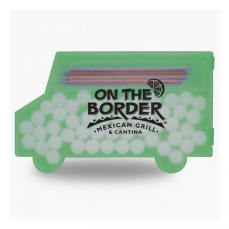 Promotional Custom Logo Delivery Truck Shaped Pick and Mint