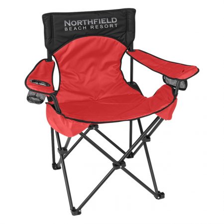Promotional Custom Logo Deluxe Padded Folding Chair With Carrying Bag