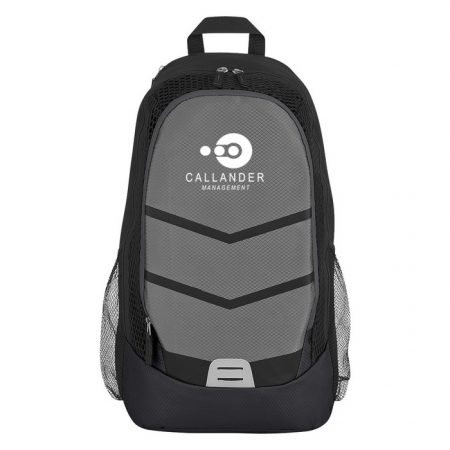 Promotional Custom Logo Diamond Lattice Accent Backpack