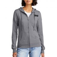 Custom Printed District ® Women’s Fitted Jersey Full-Zip Hoodie Sweatshirt