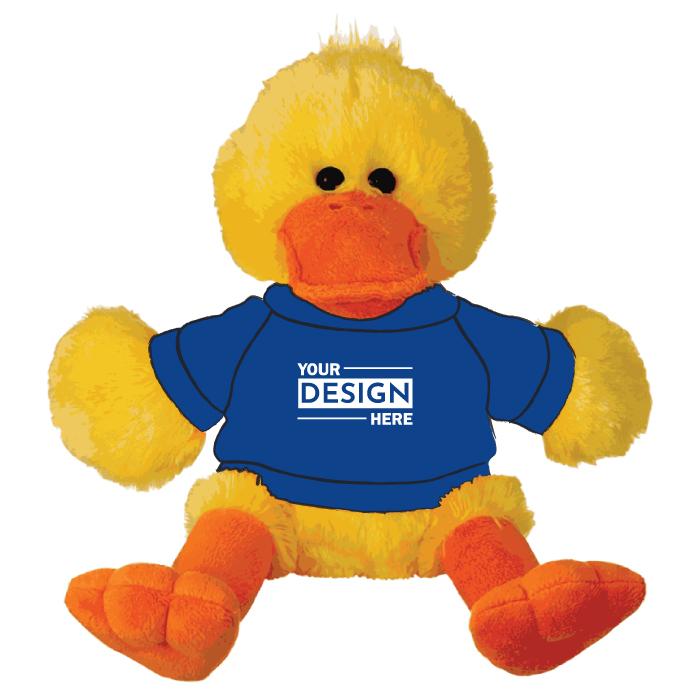 Custom Branded Duck Stuffed Plush Toy 6" with Printed Logo