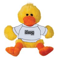 Custom Branded Duck Stuffed Plush Toy 6" with Printed Logo