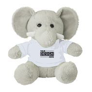 Elephant Stuffed Plush Toy 8" with Printed Logo