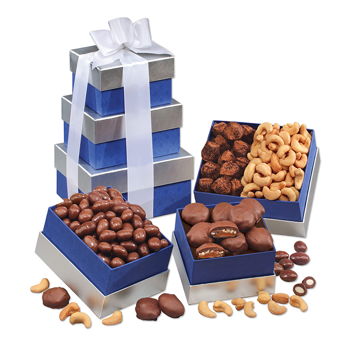 Enchanting Delights Gift Food Tower with Logo
