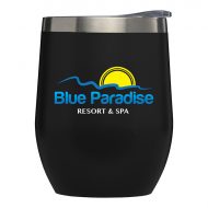 Custom Logo Escape Stainless Steel Insulated Wine Cup 11oz - Full Color
