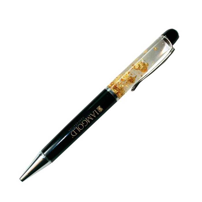 Custom Floating Gold Dust Ballpoint Pen