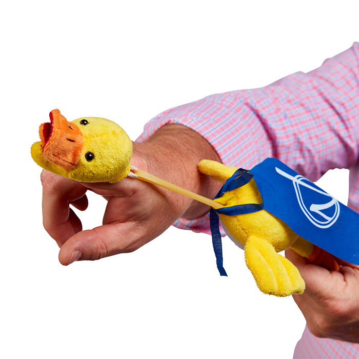 Custom Flying Sling Shot Quacking Duck Plush Toy with Logo