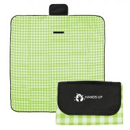 Gingham Roll-Up Picnic Blanket with Logo