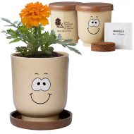 Promotional Goofy Group™ Grow Pot Eco-Planter with Marigold Seeds