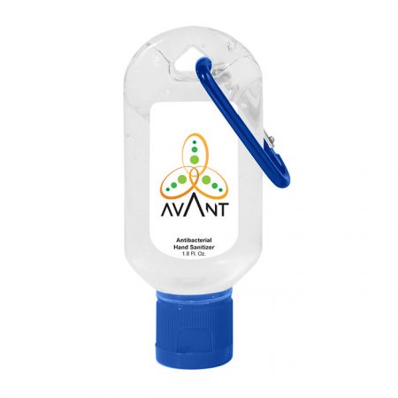 Custom Logo Hand Sanitizer with Carabiner 1.8oz