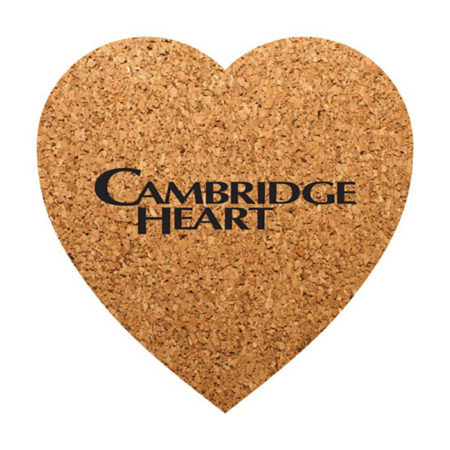 Heart Shape Cork Coaster Custom Logo