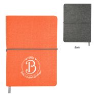 Heathered Linen Journal with Logo