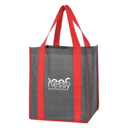 Promotional Custom Logo Heathered Non-Woven Shopper Tote Bag