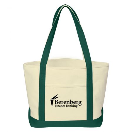 Custom Heavy Cotton Canvas Boat Tote Bag with Logo